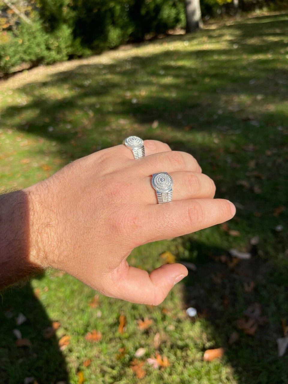 Solid 925 Silver Hip Hop Iced Moissanite Pinky Ring REAL Stone Pass Diamond Test 11 Solid 925 Silver Hip Hop Iced Moissanite Pinky Ring REAL Stone Pass Diamond Test - Image 9