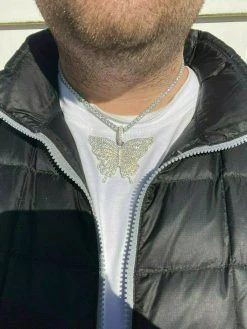 Solid 925 Silver HUGE Iced 2.5" Butterly Hip Hop Pendant For Men Ladies Necklace 15 Solid 925 Silver HUGE Iced 2.5" Butterly Hip Hop Pendant For Men Ladies Necklace -Harlem Bling Shop harlembling solid 925 silver huge iced 2.5 butterly hip hop pendant for men ladies necklace 43676.1664374675