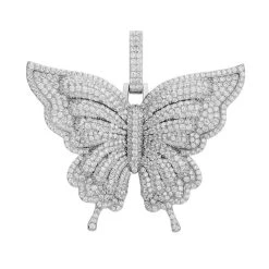 Solid 925 Silver HUGE Iced 2.5" Butterly Hip Hop Pendant For Men Ladies Necklace 21 Solid 925 Silver HUGE Iced 2.5" Butterly Hip Hop Pendant For Men Ladies Necklace -Harlem Bling Shop harlembling solid 925 silver huge iced 2.5 butterly hip hop pendant for men ladies necklace 82088.1664384895