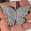 Solid 925 Silver HUGE Iced 2.5" Butterly Hip Hop Pendant For Men Ladies Necklace 2 Solid 925 Silver HUGE Iced 2.5" Butterly Hip Hop Pendant For Men Ladies Necklace -Harlem Bling Shop harlembling solid 925 silver huge iced 2.5 butterly hip hop pendant for men ladies necklace 88439.1664381551