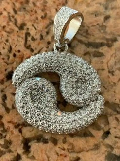 Solid 925 Silver Iced Diamond Zodiac Astrology Sign Pendant Necklace Hip Hop -Harlem Bling Shop harlembling solid 925 silver iced diamond zodiac astrology sign pendant necklace hip hop 27843.1665670064