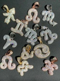 Solid 925 Silver Iced Diamond Zodiac Astrology Sign Pendant Necklace Hip Hop -Harlem Bling Shop harlembling solid 925 silver iced diamond zodiac astrology sign pendant necklace hip hop 84806.1664377576