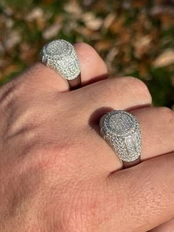 Solid 925 Silver Iced Hip Hop Pinky Ring REAL MOISSANITE Stone Pass Diamond Test 18 Solid 925 Silver Iced Hip Hop Pinky Ring REAL MOISSANITE Stone Pass Diamond Test -Harlem Bling Shop harlembling solid 925 silver iced hip hop pinky ring real moissanite stone pass diamond test 25337.1664358422