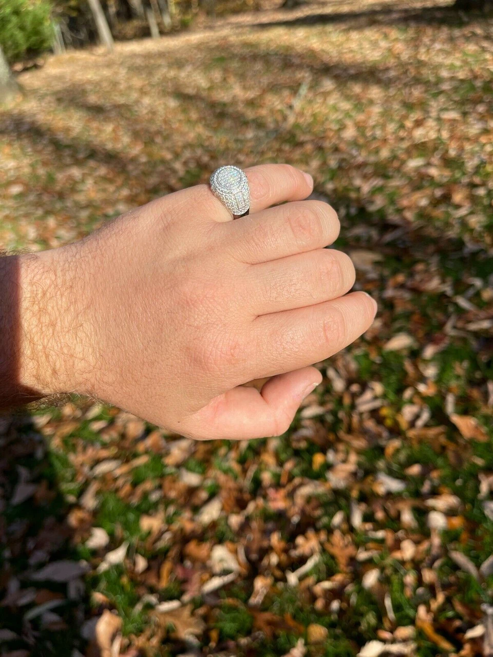 Solid 925 Silver Iced Hip Hop Pinky Ring REAL MOISSANITE Stone Pass Diamond Test 9 Solid 925 Silver Iced Hip Hop Pinky Ring REAL MOISSANITE Stone Pass Diamond Test - Image 7