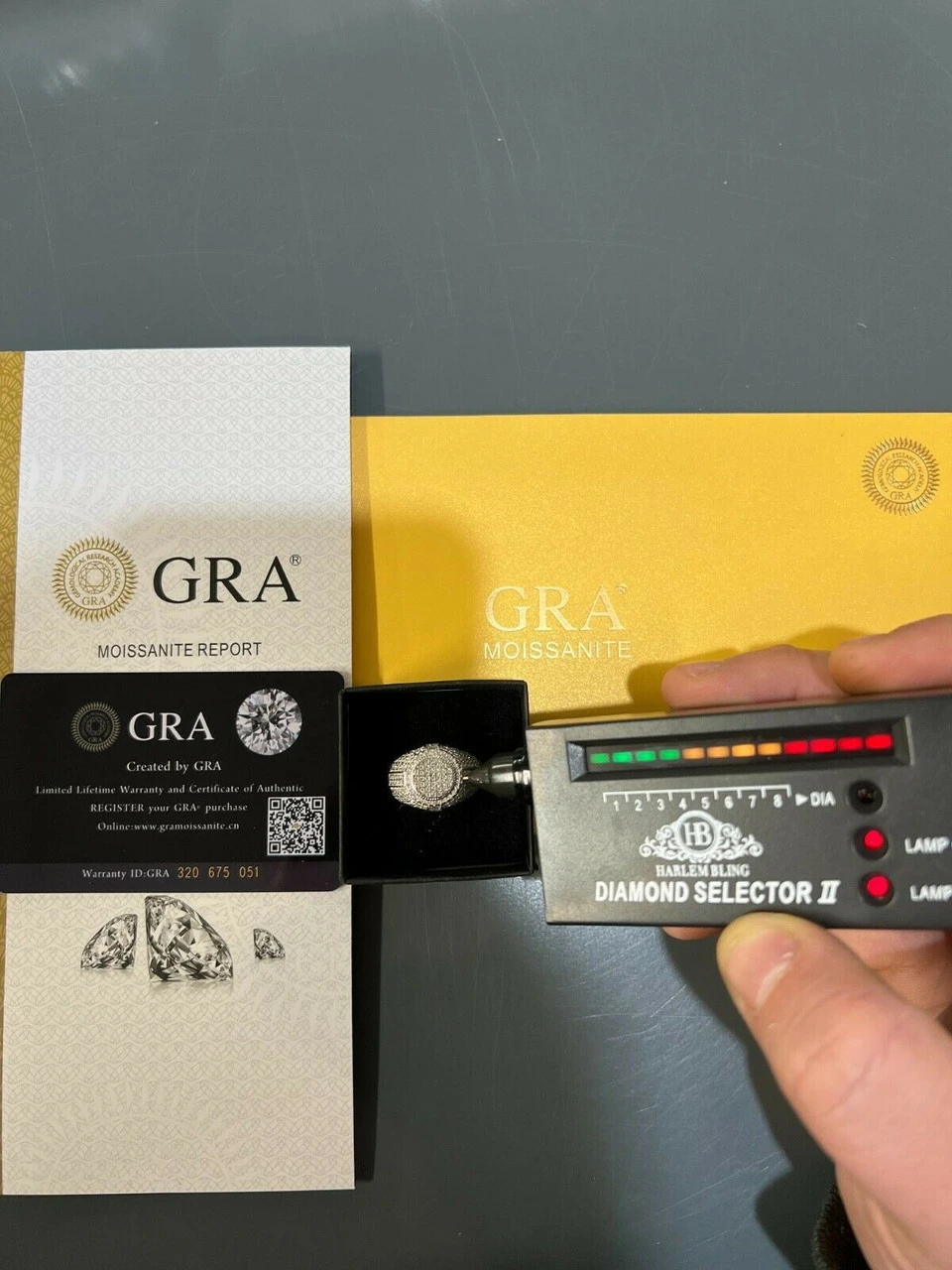 Solid 925 Silver Iced Hip Hop Pinky Ring REAL MOISSANITE Stone Pass Diamond Test 6 Solid 925 Silver Iced Hip Hop Pinky Ring REAL MOISSANITE Stone Pass Diamond Test - Image 4