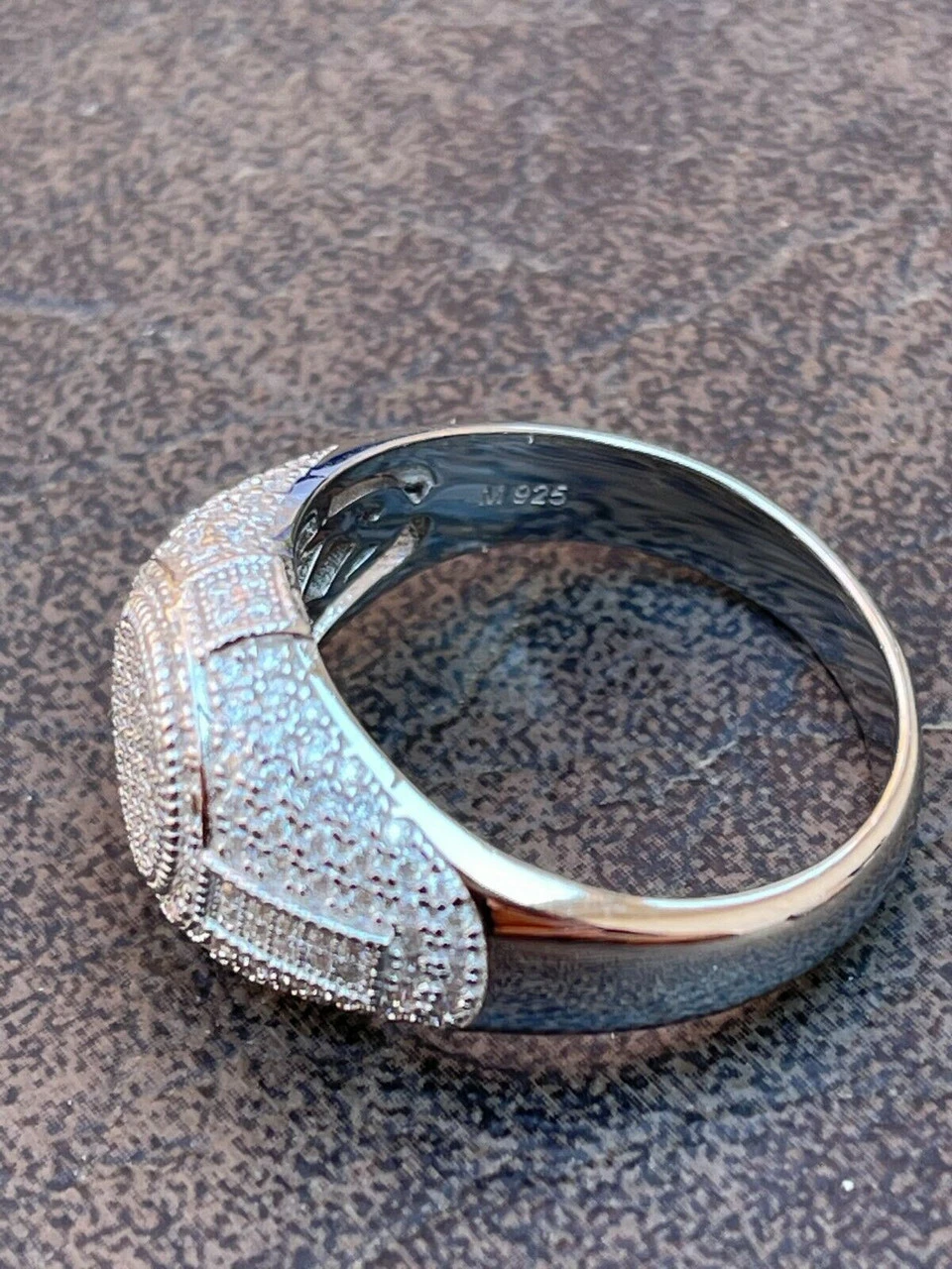 Solid 925 Silver Iced Hip Hop Pinky Ring REAL MOISSANITE Stone Pass Diamond Test 13 Solid 925 Silver Iced Hip Hop Pinky Ring REAL MOISSANITE Stone Pass Diamond Test - Image 11