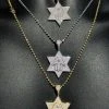 Solid 925 Silver Iced Icy Magen David Star W. Hamsa Mens Diamond Star 14k Plated 1 Solid 925 Silver Iced Icy Magen David Star W. Hamsa Mens Diamond Star 14k Plated -Harlem Bling Shop harlembling solid 925 silver iced icy magen david star w hamsa mens diamond star 14k plated 94441.1664396883