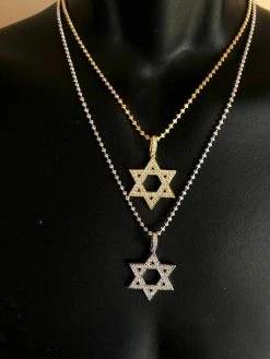 Solid 925 Silver Iced Magen Star Of David Jewish Iced Diamond 14k Gold Rhodium 16 Solid 925 Silver Iced Magen Star Of David Jewish Iced Diamond 14k Gold Rhodium -Harlem Bling Shop harlembling solid 925 silver iced magen star of david jewish iced diamond 14k gold rhodium 00328.1664382914