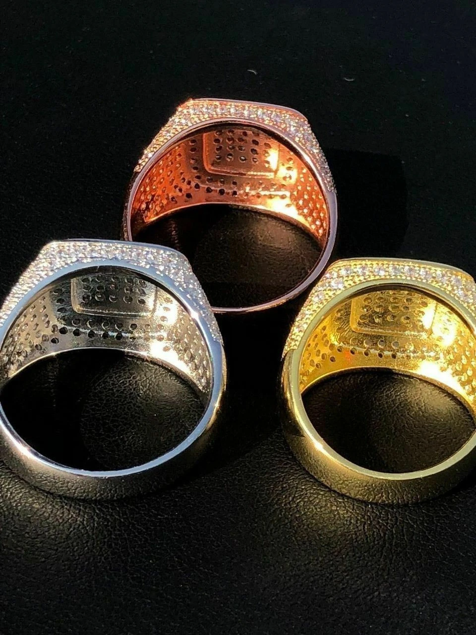 Solid 925 Silver Men's Diamond RING 14k Gold ICY Size 6 7 8 9 10 11 12 13 Pinky 8 Solid 925 Silver Men's Diamond RING 14k Gold ICY Size 6 7 8 9 10 11 12 13 Pinky - Image 6