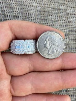 Solid 925 Silver Men's Hip Hop Rapper Baguette Diamond Pinky RING 14k Gold Iced -Harlem Bling Shop harlembling solid 925 silver mens hip hop rapper baguette diamond pinky ring 14k gold iced 06237.1664394690