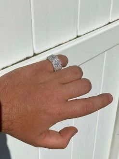 Solid 925 Silver Men's Hip Hop Rapper Baguette Diamond Pinky RING 14k Gold Iced -Harlem Bling Shop harlembling solid 925 silver mens hip hop rapper baguette diamond pinky ring 14k gold iced 45158.1664399462