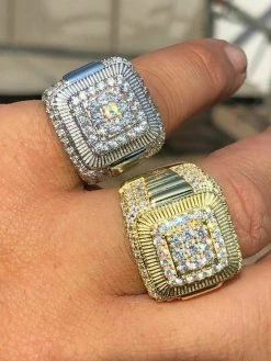 Solid 925 Silver Men's Hip Hop Rapper Big Diamond Pinky RING 14k Gold Super Icy! 16 Solid 925 Silver Men's Hip Hop Rapper Big Diamond Pinky RING 14k Gold Super Icy! -Harlem Bling Shop harlembling solid 925 silver mens hip hop rapper big diamond pinky ring 14k gold super icy 65074.1664381268