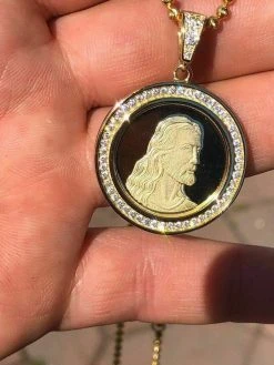 Solid 925 Silver Men's Jesus Last Supper Reversible Coin Medallion Pendant Italy -Harlem Bling Shop harlembling solid 925 silver mens jesus last supper reversible coin medallion pendant italy 93198.1664391078