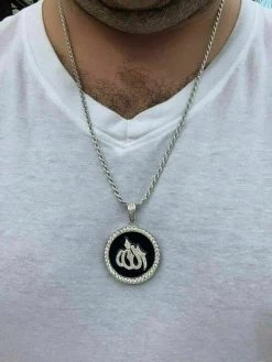 Solid 925 Silver Mens Large Allah Muslim Islamic Pendant Chain Iced Icy Hip Hop 19 Solid 925 Silver Mens Large Allah Muslim Islamic Pendant Chain Iced Icy Hip Hop -Harlem Bling Shop harlembling solid 925 silver mens large allah muslim islamic pendant chain iced icy hip hop 82286.1664396858