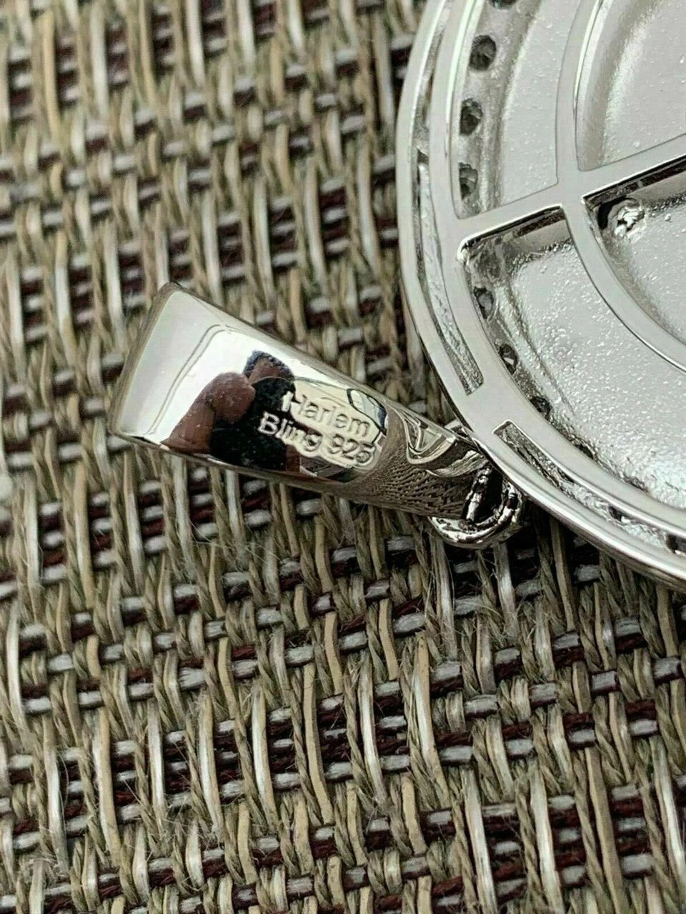 Solid 925 Silver Mens Large Allah Muslim Islamic Pendant Chain Iced Icy Hip Hop 9 Solid 925 Silver Mens Large Allah Muslim Islamic Pendant Chain Iced Icy Hip Hop - Image 7