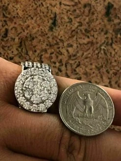 Solid 925 Silver Men's Large Round 5ct Iced CZ Cubic Zirconia Pinky RING HIP-HOP -Harlem Bling Shop harlembling solid 925 silver mens large round 5ct iced cz cubic zirconia pinky ring hip hop 02685.1664391960