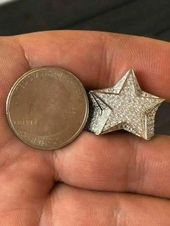 Solid 925 Silver Men's Women's Hip Hop Rapper 3D STAR Diamond Pinky RING Pinky 20 Solid 925 Silver Men's Women's Hip Hop Rapper 3D STAR Diamond Pinky RING Pinky -Harlem Bling Shop harlembling solid 925 silver mens womens hip hop rapper 3d star diamond pinky ring pinky 18256.1664395408