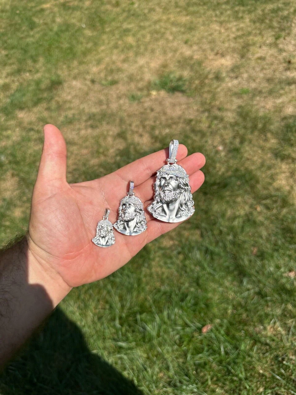 Solid 925 Silver MOISSANITE Jesus Piece Iced Pendant Necklace Handmade In Italy 19 Solid 925 Silver MOISSANITE Jesus Piece Iced Pendant Necklace Handmade In Italy - Image 17