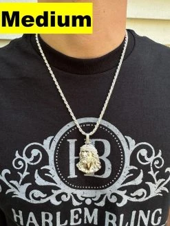 Solid 925 Silver MOISSANITE Jesus Piece Iced Pendant Necklace Handmade In Italy 26 Solid 925 Silver MOISSANITE Jesus Piece Iced Pendant Necklace Handmade In Italy -Harlem Bling Shop harlembling solid 925 silver moissanite jesus piece iced pendant necklace handmade in italy 29694.1694222423