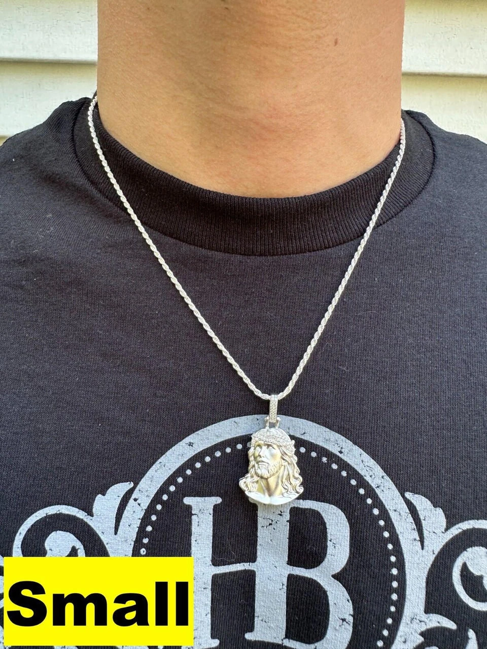 Solid 925 Silver MOISSANITE Jesus Piece Iced Pendant Necklace Handmade In Italy 9 Solid 925 Silver MOISSANITE Jesus Piece Iced Pendant Necklace Handmade In Italy - Image 7