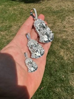 Solid 925 Silver MOISSANITE Jesus Piece Iced Pendant Necklace Handmade In Italy 39 Solid 925 Silver MOISSANITE Jesus Piece Iced Pendant Necklace Handmade In Italy -Harlem Bling Shop harlembling solid 925 silver moissanite jesus piece iced pendant necklace handmade in italy 54996.1694222358