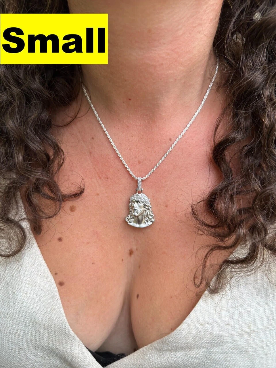 Solid 925 Silver MOISSANITE Jesus Piece Iced Pendant Necklace Handmade In Italy 8 Solid 925 Silver MOISSANITE Jesus Piece Iced Pendant Necklace Handmade In Italy - Image 6