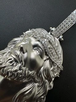 Solid 925 Silver MOISSANITE Jesus Piece Iced Pendant Necklace Handmade In Italy 36 Solid 925 Silver MOISSANITE Jesus Piece Iced Pendant Necklace Handmade In Italy -Harlem Bling Shop harlembling solid 925 silver moissanite jesus piece iced pendant necklace handmade in italy 79906.1694222581