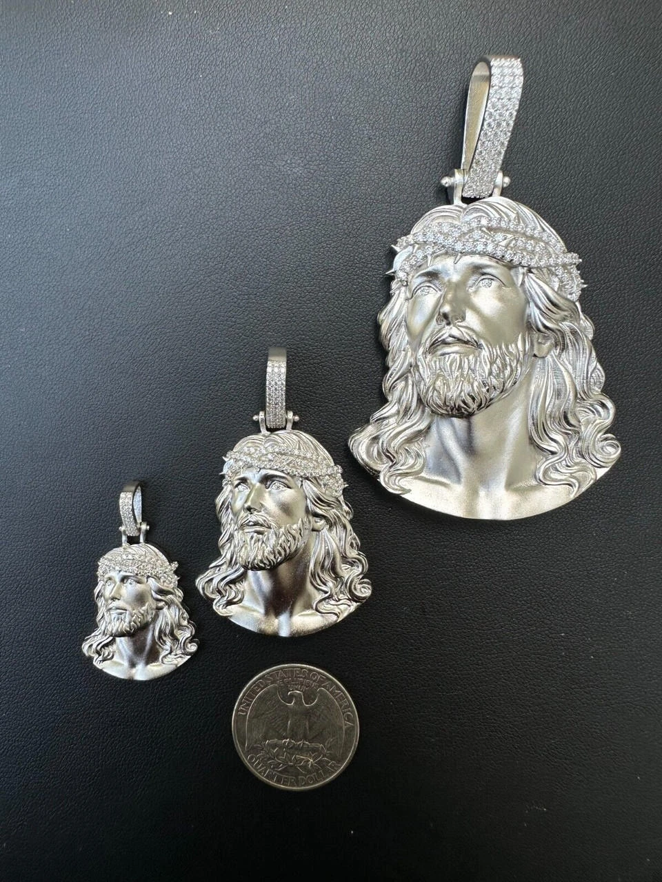 Solid 925 Silver MOISSANITE Jesus Piece Iced Pendant Necklace Handmade In Italy 15 Solid 925 Silver MOISSANITE Jesus Piece Iced Pendant Necklace Handmade In Italy - Image 13