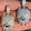Solid 925 Silver Pitbull Dog Pendant Necklace Iced Diamond Gold Necklace Hip Hop -Harlem Bling Shop harlembling solid 925 silver pitbull dog pendant necklace iced diamond gold necklace hip hop 76411.1664357449