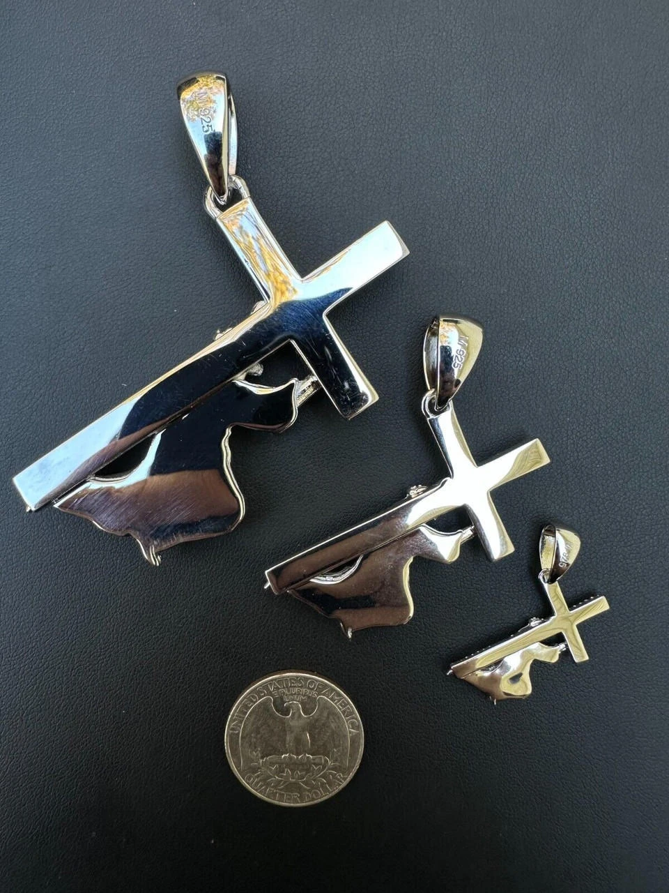 Solid 925 Silver Real MOISSANITE Jesus Carrying Cross Pendant Iced Necklace 10 Solid 925 Silver Real MOISSANITE Jesus Carrying Cross Pendant Iced Necklace - Image 8