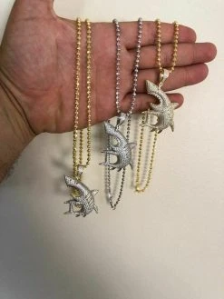 Solid 925 Silver Shark Pendant Diamond 2" Big Piece Hip Hop Real ICED Migos -Harlem Bling Shop harlembling solid 925 silver shark pendant diamond 2 big piece hip hop real iced migos 56510.1664375879
