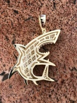 Solid 925 Silver Shark Pendant Diamond 2" Big Piece Hip Hop Real ICED Migos -Harlem Bling Shop harlembling solid 925 silver shark pendant diamond 2 big piece hip hop real iced migos 97086.1664392486