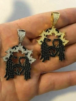 Solid 925 Silver Super Icy Jesus Piece Black Diamond Rapper Gold Chain Pendant 17 Solid 925 Silver Super Icy Jesus Piece Black Diamond Rapper Gold Chain Pendant -Harlem Bling Shop harlembling solid 925 silver super icy jesus piece black diamond rapper gold chain pendant 63324.1664375425