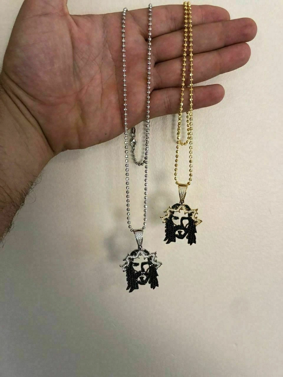 Solid 925 Silver Super Icy Jesus Piece Black Diamond Rapper Gold Chain Pendant 5 Solid 925 Silver Super Icy Jesus Piece Black Diamond Rapper Gold Chain Pendant - Image 3