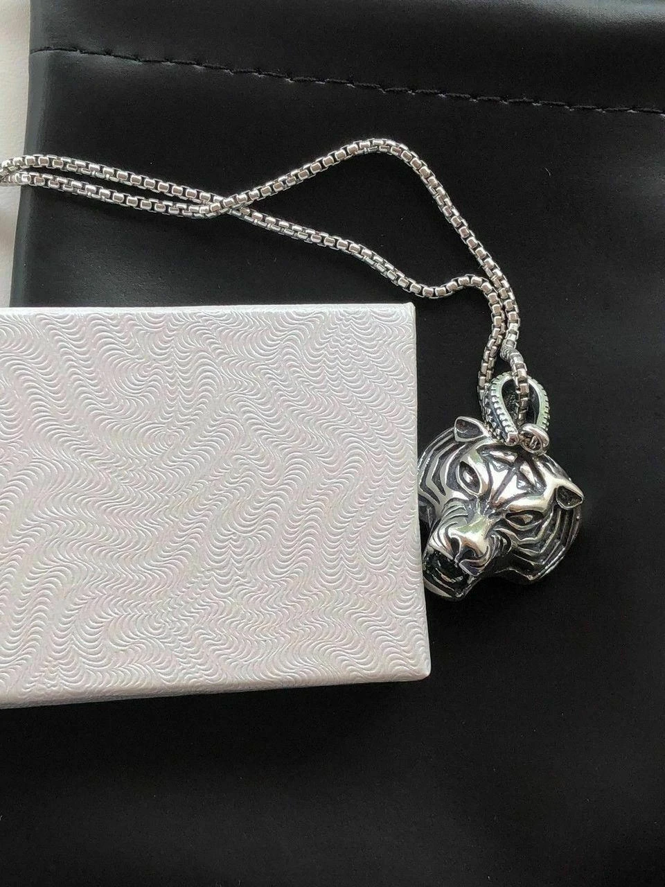 Solid 925 Sterling Silver 3D Tiger Cheetah Women’s Men’s Pendant W. 22” Chain 11 Solid 925 Sterling Silver 3D Tiger Cheetah Women’s Men’s Pendant W. 22” Chain - Image 9