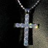 Solid 925 Sterling Silver Cross 5ct Man Tennis Diamond W. Moon Cut Bead Chain 1 Solid 925 Sterling Silver Cross 5ct Man Tennis Diamond W. Moon Cut Bead Chain -Harlem Bling Shop harlembling solid 925 sterling silver cross 5ct man tennis diamond w moon cut bead chain 00308.1664392117