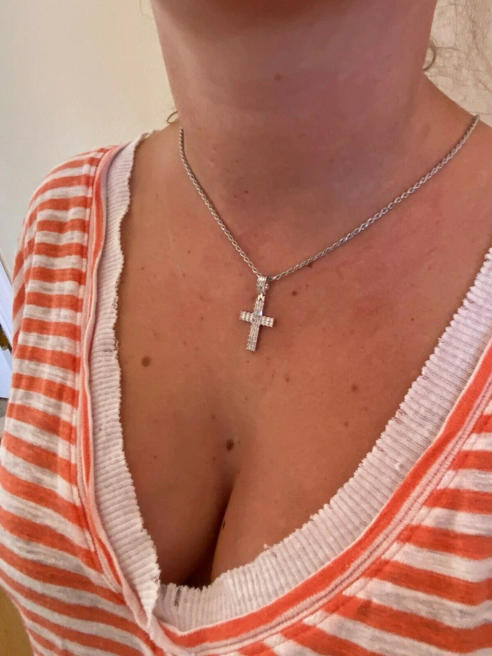 Solid 925 Sterling Silver Cross Pendant Baguette Iced Diamond Necklace Hip-Hop 10 Solid 925 Sterling Silver Cross Pendant Baguette Iced Diamond Necklace Hip-Hop - Image 8