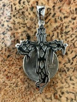Solid 925 Sterling Silver Dripping Cross Mens Iced Pendant Necklace Flooded Out -Harlem Bling Shop harlembling solid 925 sterling silver dripping cross mens iced pendant necklace flooded out 17958.1664388395