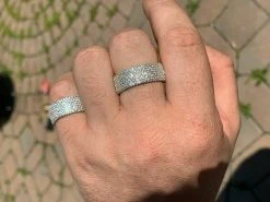 Solid 925 Sterling Silver Iced Eternity Band Wedding Bust Down Pinky Ring Men's 25 Solid 925 Sterling Silver Iced Eternity Band Wedding Bust Down Pinky Ring Men's -Harlem Bling Shop harlembling solid 925 sterling silver iced eternity band wedding bust down pinky ring mens 16769.1664390112