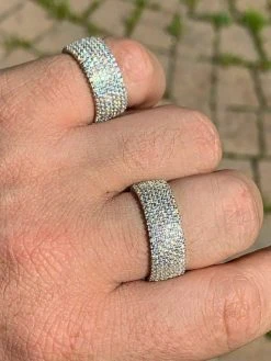 Solid 925 Sterling Silver Iced Eternity Band Wedding Bust Down Pinky Ring Men's 16 Solid 925 Sterling Silver Iced Eternity Band Wedding Bust Down Pinky Ring Men's -Harlem Bling Shop harlembling solid 925 sterling silver iced eternity band wedding bust down pinky ring mens 30374.1664399928