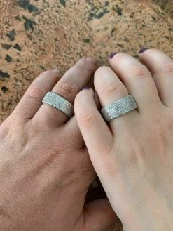 Solid 925 Sterling Silver Iced Eternity Band Wedding Bust Down Pinky Ring Men's 23 Solid 925 Sterling Silver Iced Eternity Band Wedding Bust Down Pinky Ring Men's -Harlem Bling Shop harlembling solid 925 sterling silver iced eternity band wedding bust down pinky ring mens 79458.1664388231