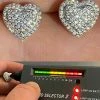 Solid 925 Sterling Silver Iced Heart Stud Earrings Moissanite Pass Diamond Test -Harlem Bling Shop harlembling solid 925 sterling silver iced heart stud earrings moissanite pass diamond test 91318.1664372707