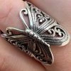 Solid 925 Sterling Silver Large Butterfly Ring Oxidized Rhodium Vintage Finish -Harlem Bling Shop harlembling solid 925 sterling silver large butterfly ring oxidized rhodium vintage finish 28452.1664302788