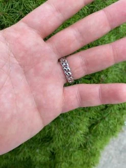 Solid 925 Sterling Silver Men's Ladies 6mm Wedding Band Cuban Link Ring Sz. 6-13 -Harlem Bling Shop harlembling solid 925 sterling silver mens ladies 6mm wedding band cuban link ring sz 6 13 38056.1665669866