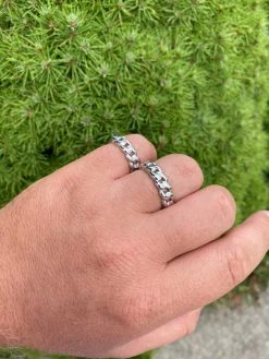 Solid 925 Sterling Silver Men's Ladies 6mm Wedding Band Cuban Link Ring Sz. 6-13 -Harlem Bling Shop harlembling solid 925 sterling silver mens ladies 6mm wedding band cuban link ring sz 6 13 68487.1665670841