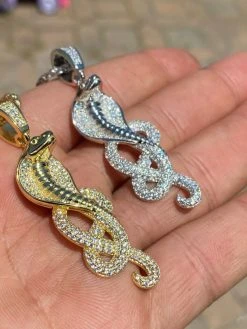 Solid 925 Sterling Silver Snake King Cobra Pendant Necklace Iced Gold Hip Hop 33 Solid 925 Sterling Silver Snake King Cobra Pendant Necklace Iced Gold Hip Hop -Harlem Bling Shop harlembling solid 925 sterling silver snake king cobra pendant necklace iced gold hip hop 29876.1664392183