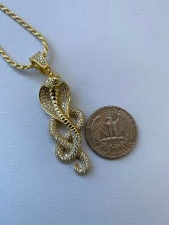 Solid 925 Sterling Silver Snake King Cobra Pendant Necklace Iced Gold Hip Hop 32 Solid 925 Sterling Silver Snake King Cobra Pendant Necklace Iced Gold Hip Hop -Harlem Bling Shop harlembling solid 925 sterling silver snake king cobra pendant necklace iced gold hip hop 69124.1664372197