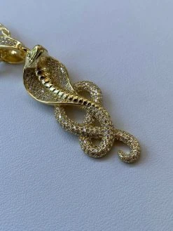 Solid 925 Sterling Silver Snake King Cobra Pendant Necklace Iced Gold Hip Hop 29 Solid 925 Sterling Silver Snake King Cobra Pendant Necklace Iced Gold Hip Hop -Harlem Bling Shop harlembling solid 925 sterling silver snake king cobra pendant necklace iced gold hip hop 74446.1664384033