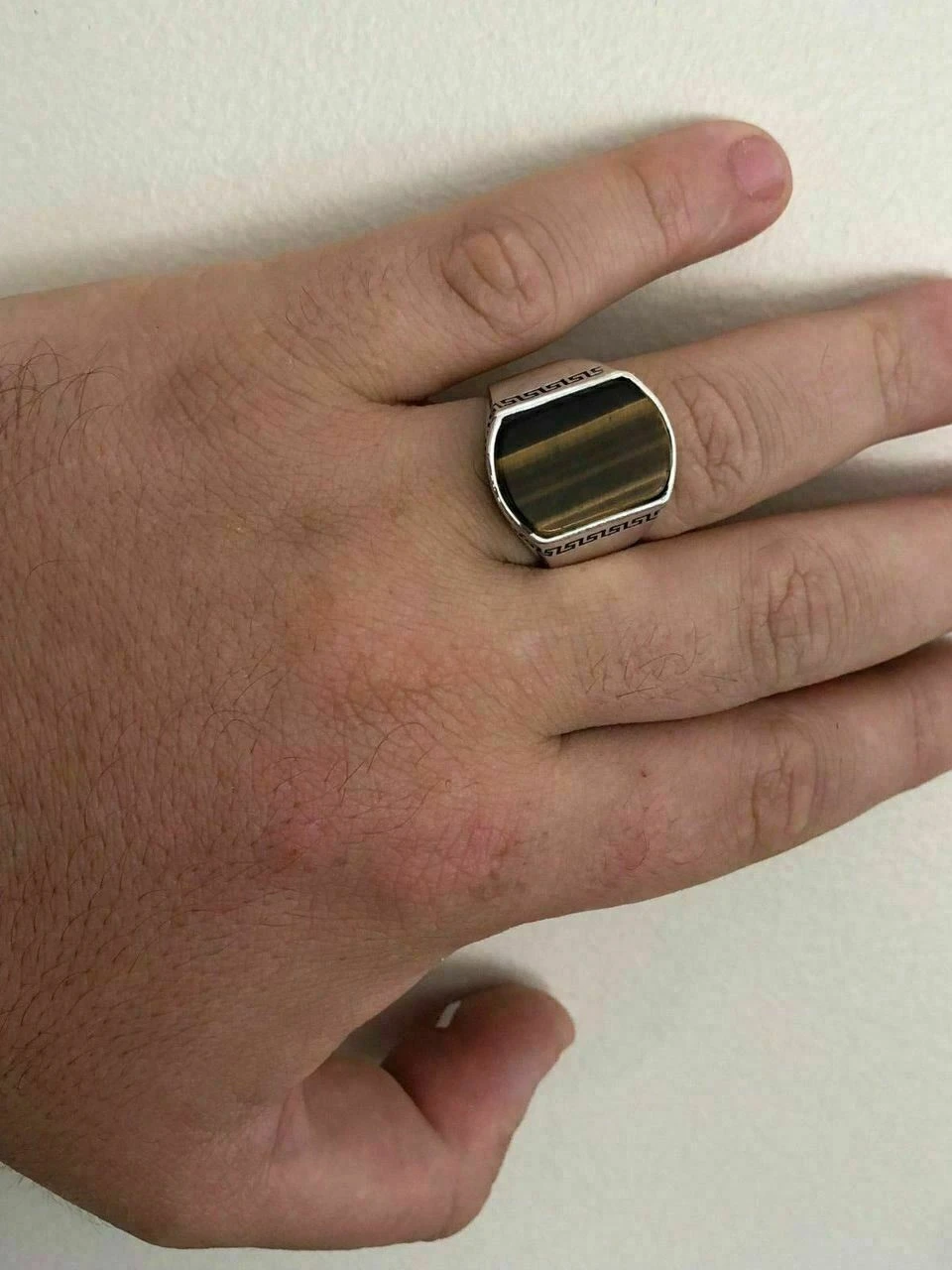 Solid 925 Sterling Silver Tiger's Eye Mens Signet Ring Size 7 8 9 10 11 12 13 7 Solid 925 Sterling Silver Tiger's Eye Mens Signet Ring Size 7 8 9 10 11 12 13 - Image 5