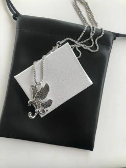 Solid 925 Sterling Silver USA American Eagle Mens Pendant W. 22” Chain -Harlem Bling Shop harlembling solid 925 sterling silver usa american eagle mens pendant w 22 chain 35271.1664373161